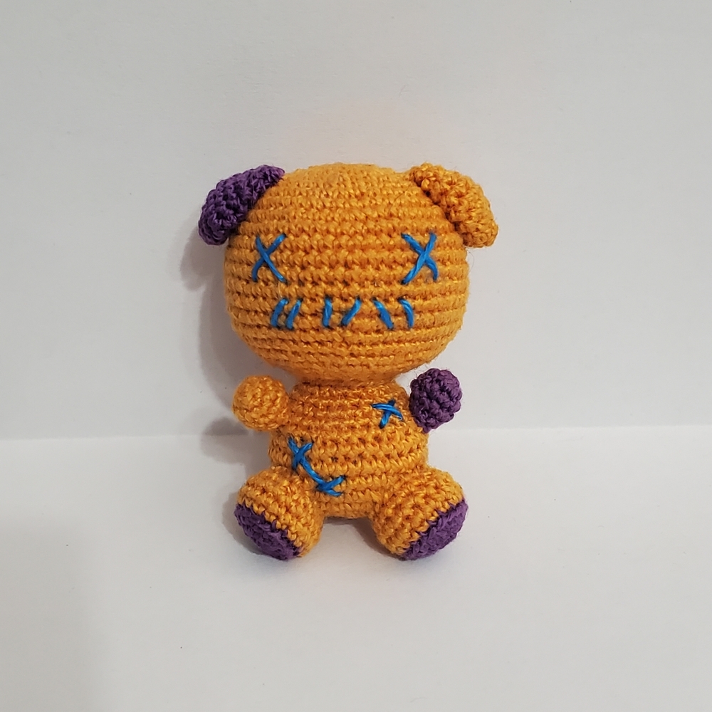 Crochet mini voodoo dog (floppy ears)